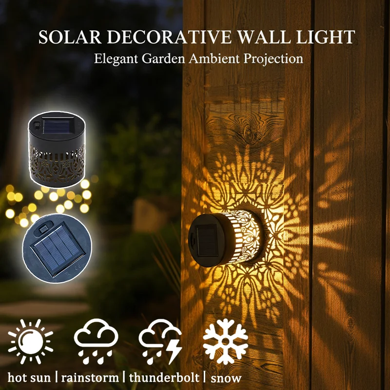 Lámpara de pared con forma de peonía alimentada por energía Solar, decoración para jardín, Patio, camino, iluminación para decoración de jardín, 1/2/4 Uds.