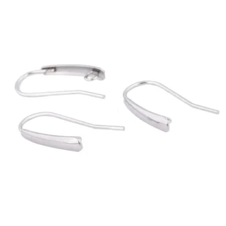 40 Uds. De ganchos para pendientes de acero inoxidable con lazo, cierres de alambre para oreja Diy, suministros para fabricación de joyas, 12x21mm