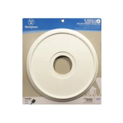 【Nuevo modelo】77035 7703500 Medallones de techo iluminados de plástico moldeado de 16 pulgadas de diámetro 15-3/4" blancos