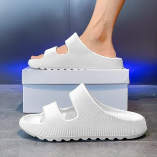 Zapatillas para amantes, zapatos informales de suela gruesa de verano, zapatillas de playa antideslizantes con punta abierta de calidad, zapatillas de moda para exteriores, zapatos de diseñador