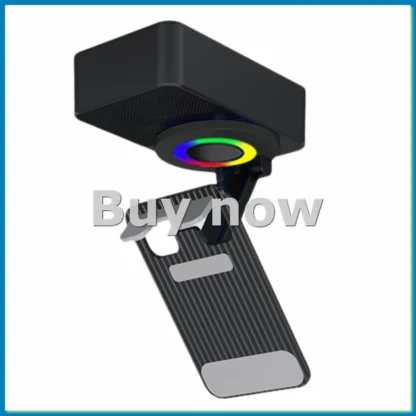 Soporte para Teléfono Móvil Tres en Uno con Altavoz Bluetooth, Soporte Giratorio y Elevable para Teléfono Móvil con Altavoz Bluetooth, Negro-ABYS