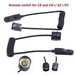 Interruptor remoto con luz trasera Convoy, adecuado para accesorios de linterna trasera Convoy C8/C8+/S2+/S3