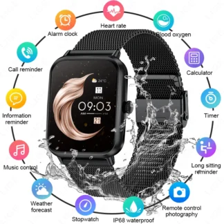 Nuevo reloj inteligente con llamada Bluetooth para mujer, control del ritmo cardíaco y de la presión arterial, relojes inteligentes impermeables para hombre, reloj inteligente para Android IOS