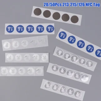 1/20/50 Uds etiquetas adhesivas NFC insignias etiqueta adhesiva RFID etiqueta electrónica pegatina de llave secreta regrabable etiquetas NFC