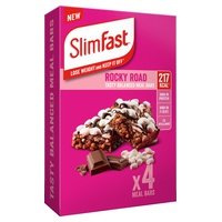 Barritas alimenticias sabor rocky road 4 barritas (Chocolate) - SlimFast