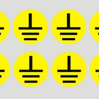 Pegatina redonda de conexión a tierra/tierra, 500 piezas, 20mm