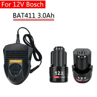 Para BOSCH 12V 3.0Ah BAT411 batería de repuesto Bosch 12V batería BAT412A BAT413A D-70745GOP 2607336013 2607336014 PS20-2