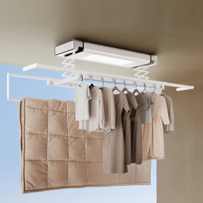 Tendederos de Techo Inteligentes de Aluminio con Elevación de Productos, Innovadores Accesorios para Secado de Ropa