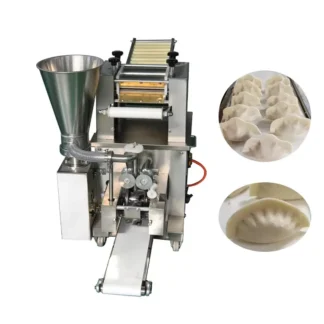 Máquina automática japonesa comercial para hacer gyozas y empanadas.