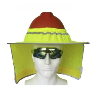 Útil cubierta de tapa reflectante de malla para trabajadores de la construcción, protector de cuello de casco de seguridad con parasol de verano, raya reflectante