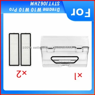 Caja de polvo con 2 piezas de filtro Hepa para robot aspirador Bot W10 Pro STYTJ06ZHM, caja de basura con filtro-ABLM