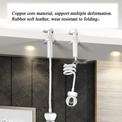 Soporte de Clip para cámara de seguridad sin perforaciones, soporte ajustable para mejorar el hogar, suministros de Clip de escritorio para libros seguros