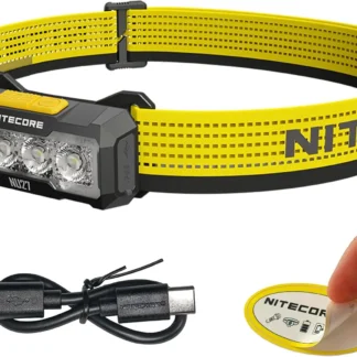 Linterna Frontal Recargable USB-C de 600 Lúmenes con 3 Luces Blancas y 1 Luz Roja, Impermeable para Correr, Acampar y Hacer Senderismo