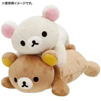 Bolsa de lápices de felpa con oso san-x rilakkuma japonés, bolsa de almacenamiento de papelería para estudiantes de gran capacidad kawaii, bolsa de cosméticos para regalo