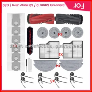 29 Piezas de Repuesto para Aspiradoras Saros 10 / S9 Maxv Ultra / G30, Accesorios: Cepillo Principal, Cepillo Lateral, Filtro, Mopa, Bolsa para Polvo-A79M