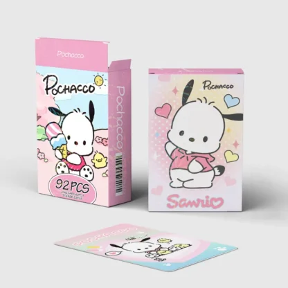 Sanrio - Juego de 92 Tarjetas Coleccionables LOMO con Fotos de Anime de Dibujos Animados de Hello Kitty, Kuromi, My Melody, Pochacco y Cinnamoroll