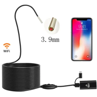 Endoscopio Industrial WIFI/USB de 3.9mm para Android OTG, Boroscopio de Inspección CMOS, Otoscopio, Microscopio Digital