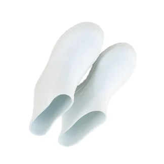 1 Par de Botas Resistentes a Ácidos y Álcalis, Zapatos de Lluvia con Suela Gruesa Antideslizante, Tacón Estable, Punta Circular, Cómodas para Días Lluviosos, Seguras