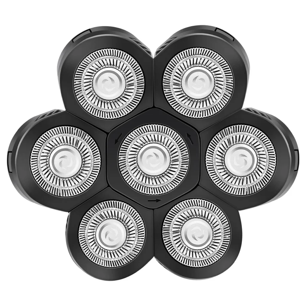 Cabezales de repuesto para afeitadora eléctrica 7D, cabezal de afeitadora de 7 cabezales, afeitadora calva, barba, maquinilla de afeitar eléctrica, cabezal de afeitadora para hombres (color de pistola)
