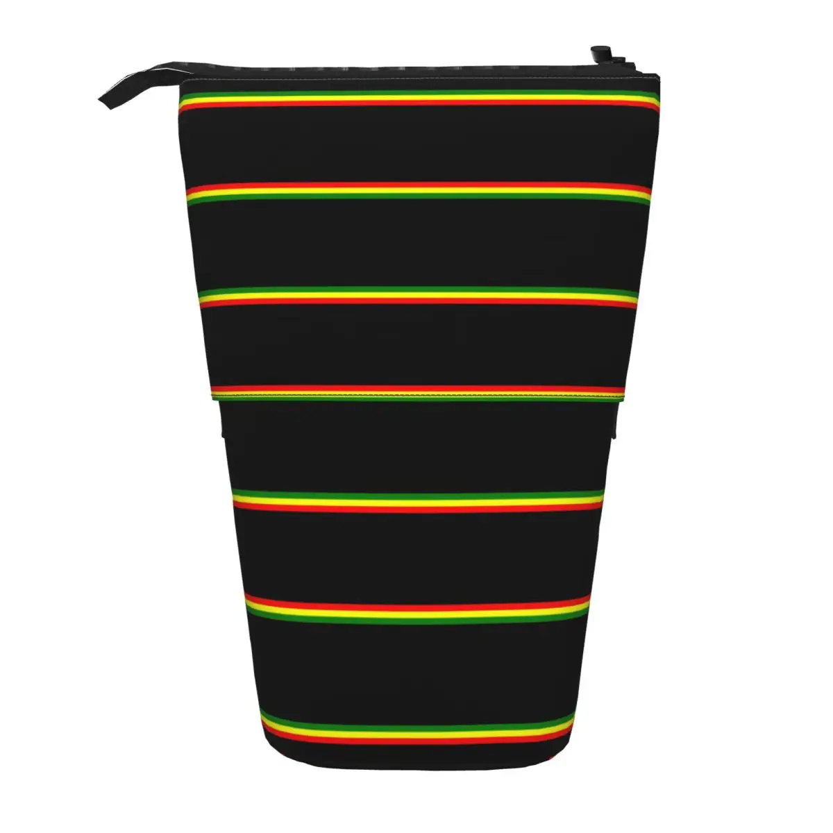 Estuche de lápices telescópico personalizado Reggae Rasta Stripe Colors, almacenamiento grande para niño, caja de bolígrafos orgullosos de Jamaica jamaicana, bolsa, suministros escolares