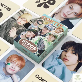 92 piezas de tarjetas fotográficas periféricas láser de Kpop CORTIS MARTIN KEONHO, mini pegatinas de celebridades, tarjetas de felicitación LOMO, regalo de colección para fans