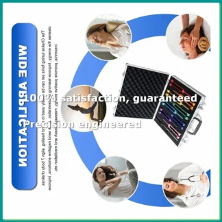 Juego de diapasones de chakra para sanación, terapia de sonido, cuidado corporal, con mazo de goma, llave, paño de limpieza y caja de aluminio-A09G