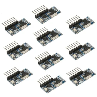 ABKQ-10PCS Módulo Decodificador de Código de Aprendizaje para Receptor RF de 433Mhz, Salida Inalámbrica de 4 Canales para Codificación de Controles Remotos
