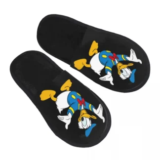 Pantuflas personalizadas de la casa de dibujos animados de Donald Duck para mujer, cómodas, de espuma viscoelástica, para dormitorio.