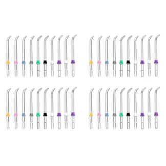 A84G-40Pcs Puntas de repuesto clásicas compatibles con irrigadores bucales Waterpik y otras marcas de irrigadores orales