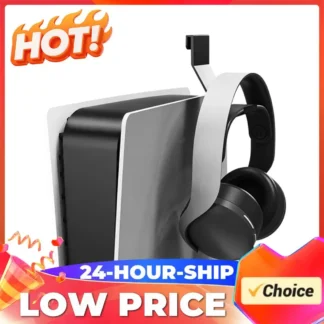 Soporte para auriculares de consola, soporte para controlador de juegos externo, gancho, estante de almacenamiento, accesorios para Host, 2 uds.