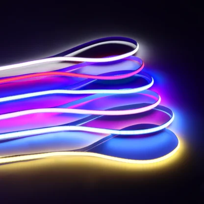 Tira de luces LED COB de un solo Color, superbrillante, de 5MM de ancho, cinta de neón ultrafina Flexible para decoración de armario de cocina y habitación, 12V